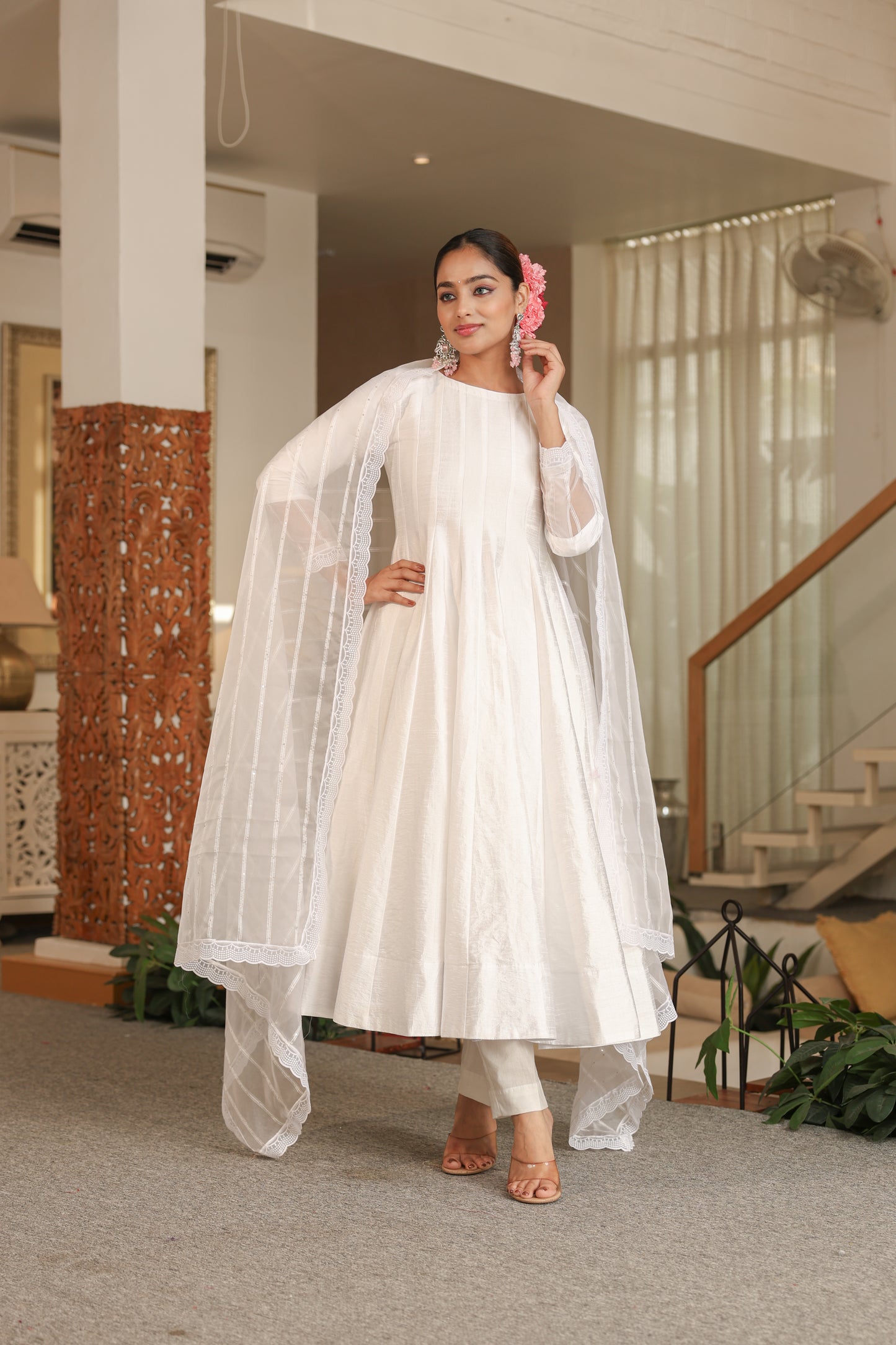 Swan Anarkali Set