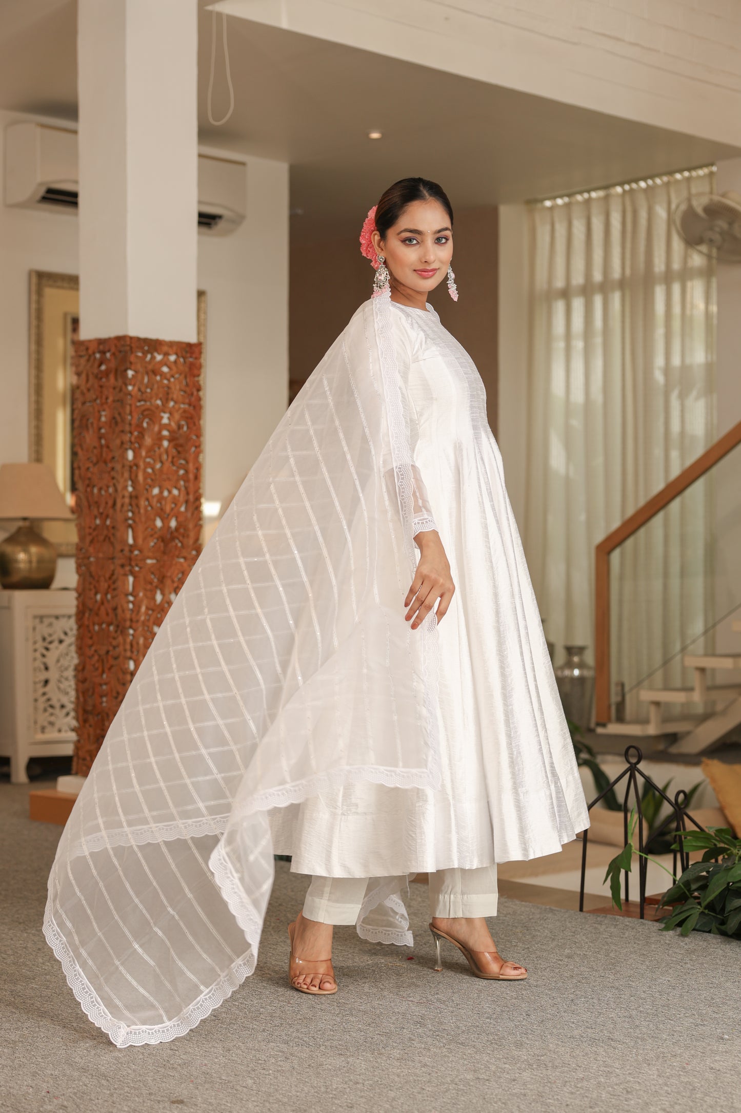 Swan Anarkali Set