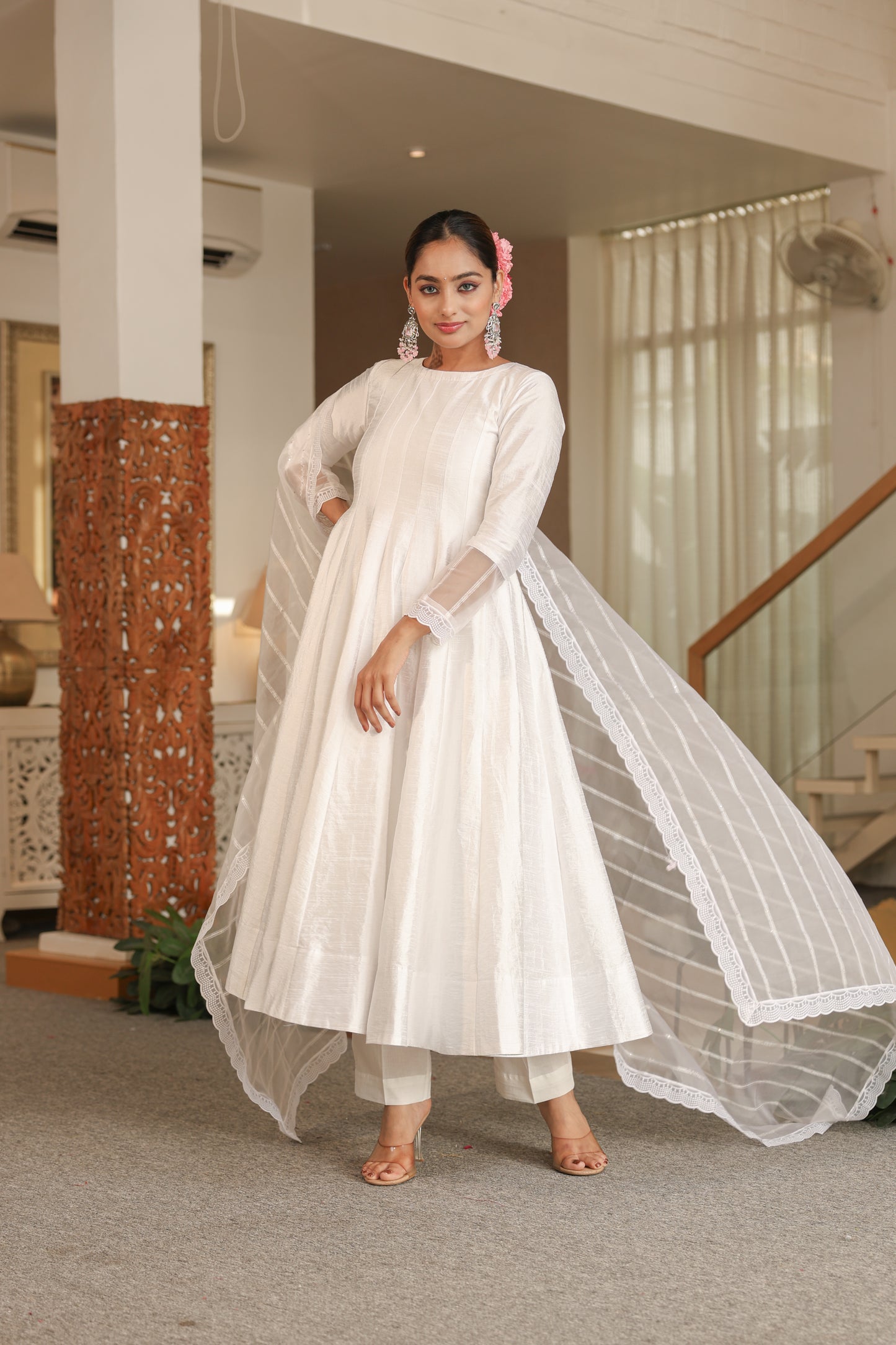 Swan Anarkali Set