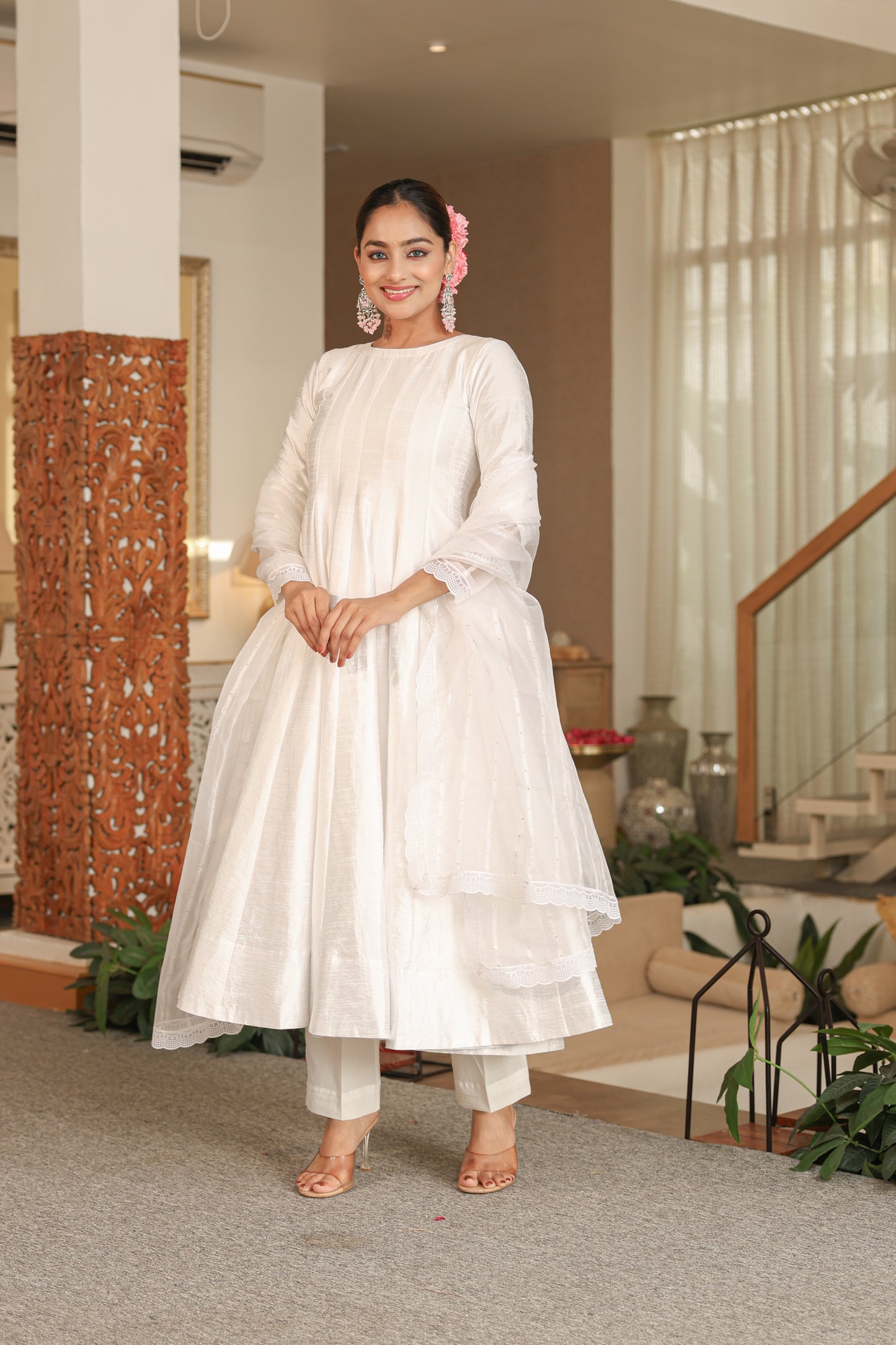 Swan Anarkali Set