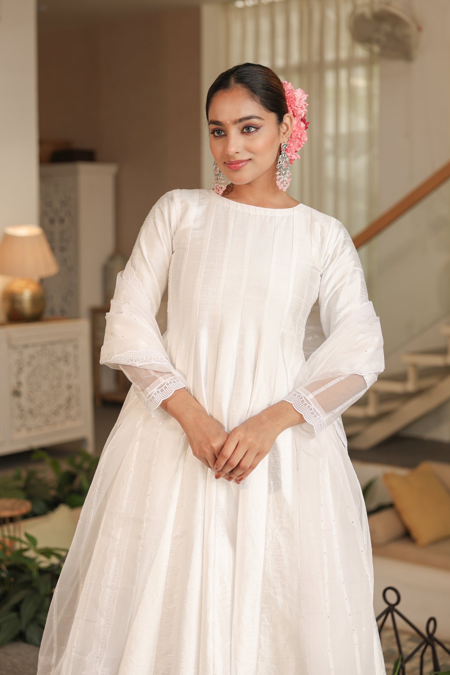 Swan Anarkali Set