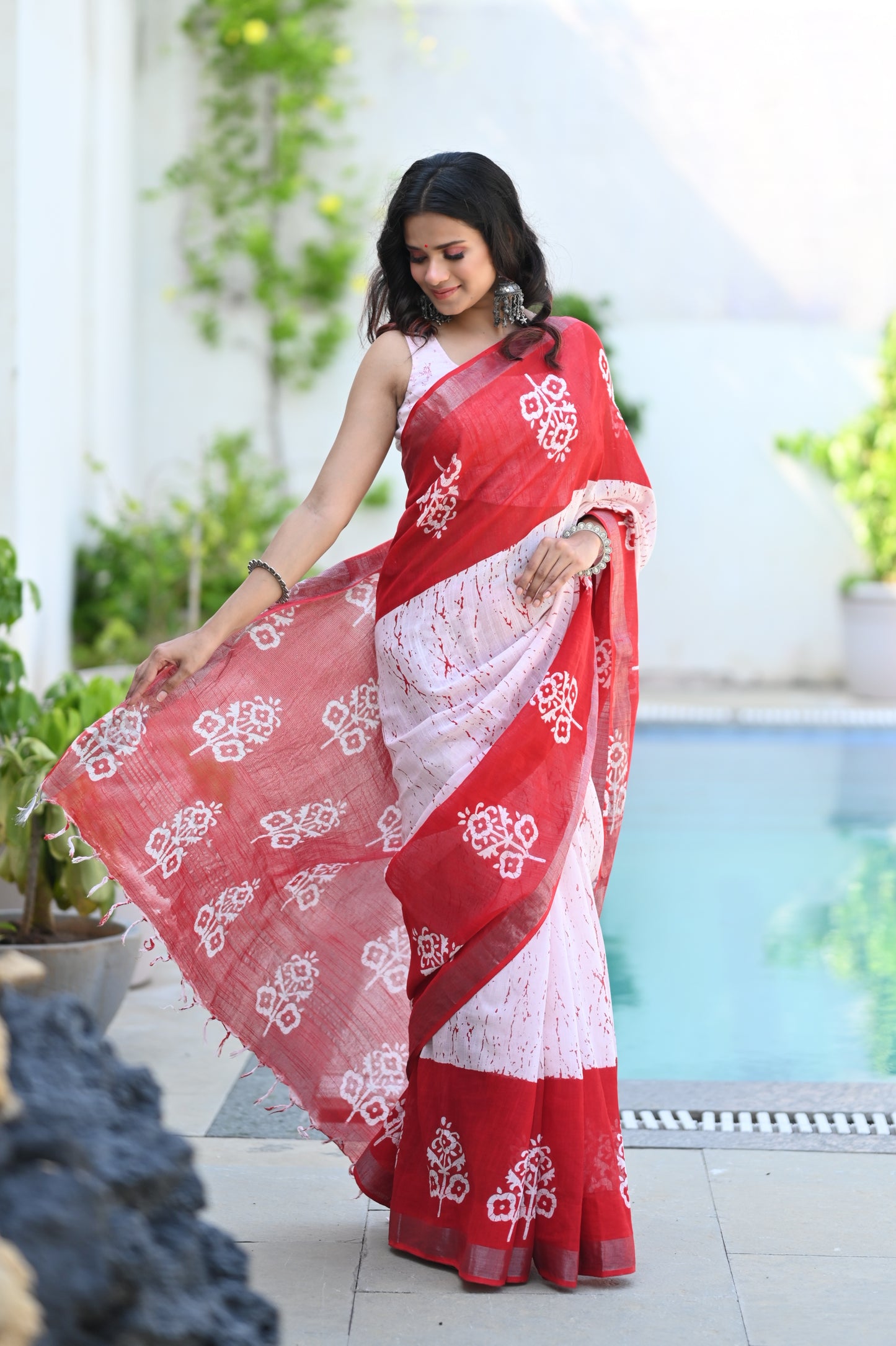 Red Lilan Saree