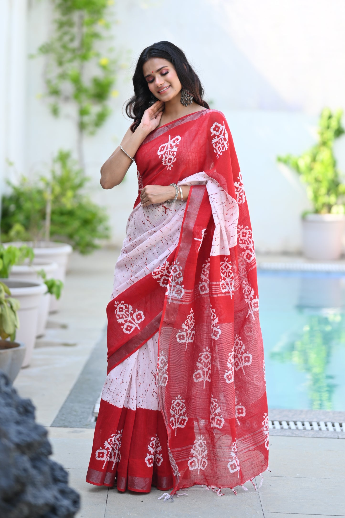 Red Lilan Saree