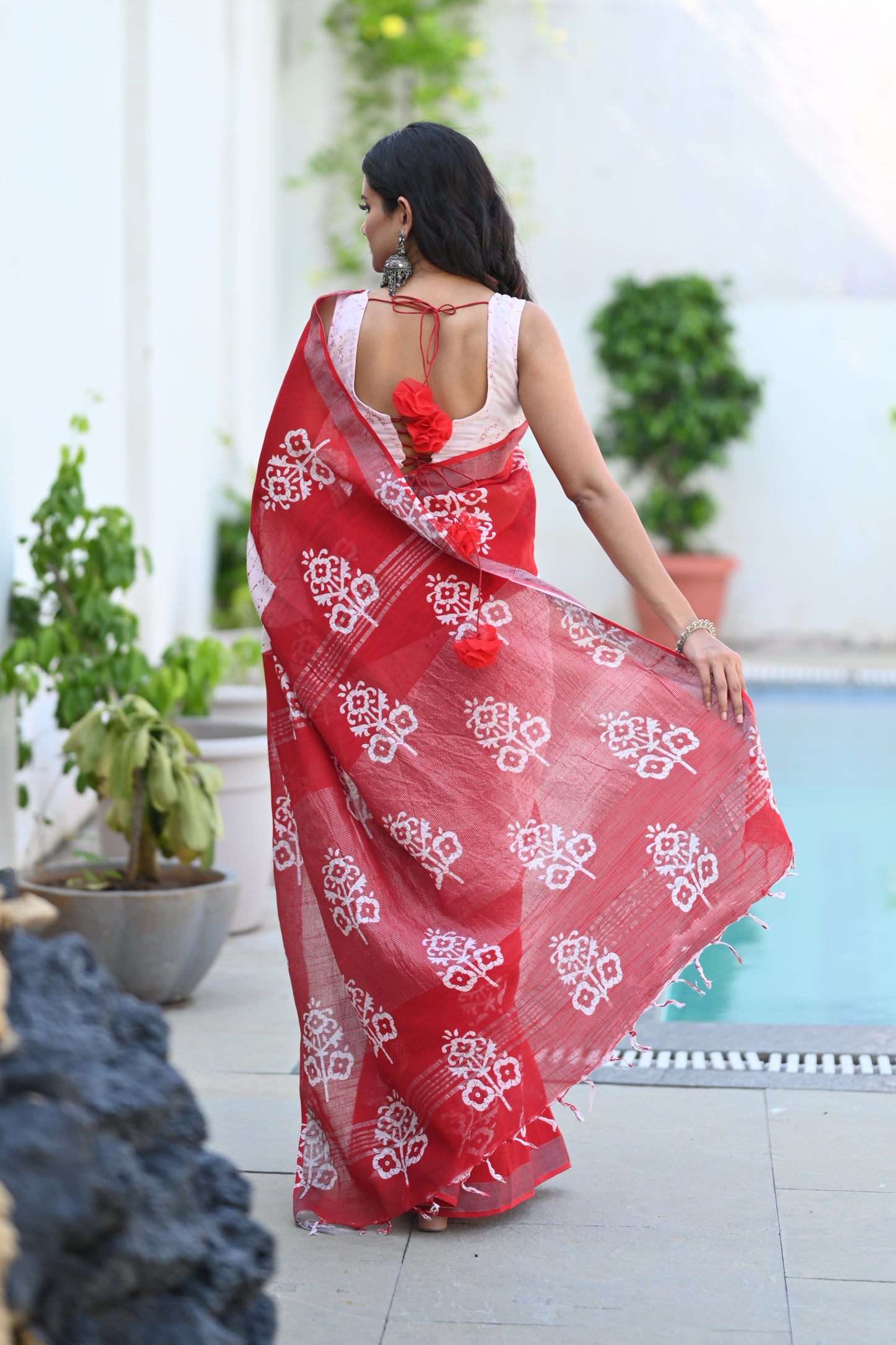 Red Lilan Saree