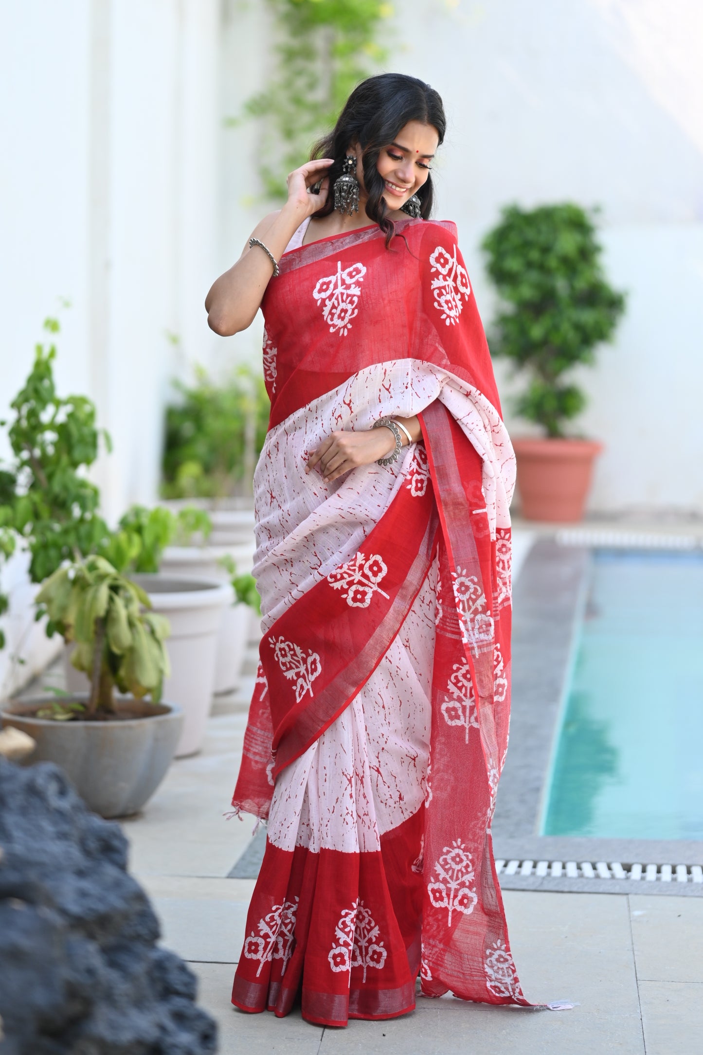 Red Lilan Saree