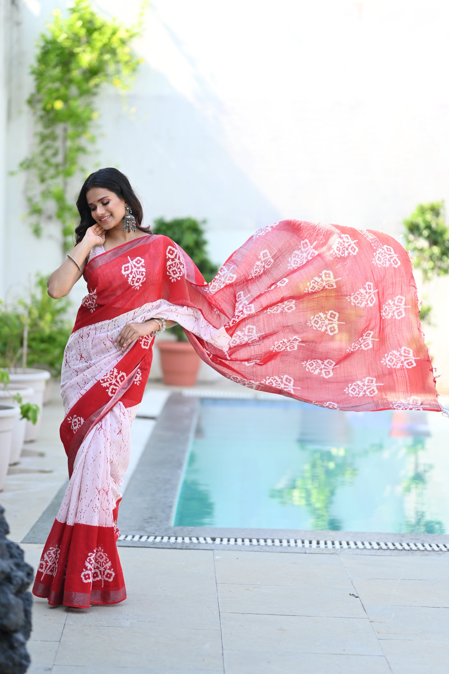 Red Lilan Saree