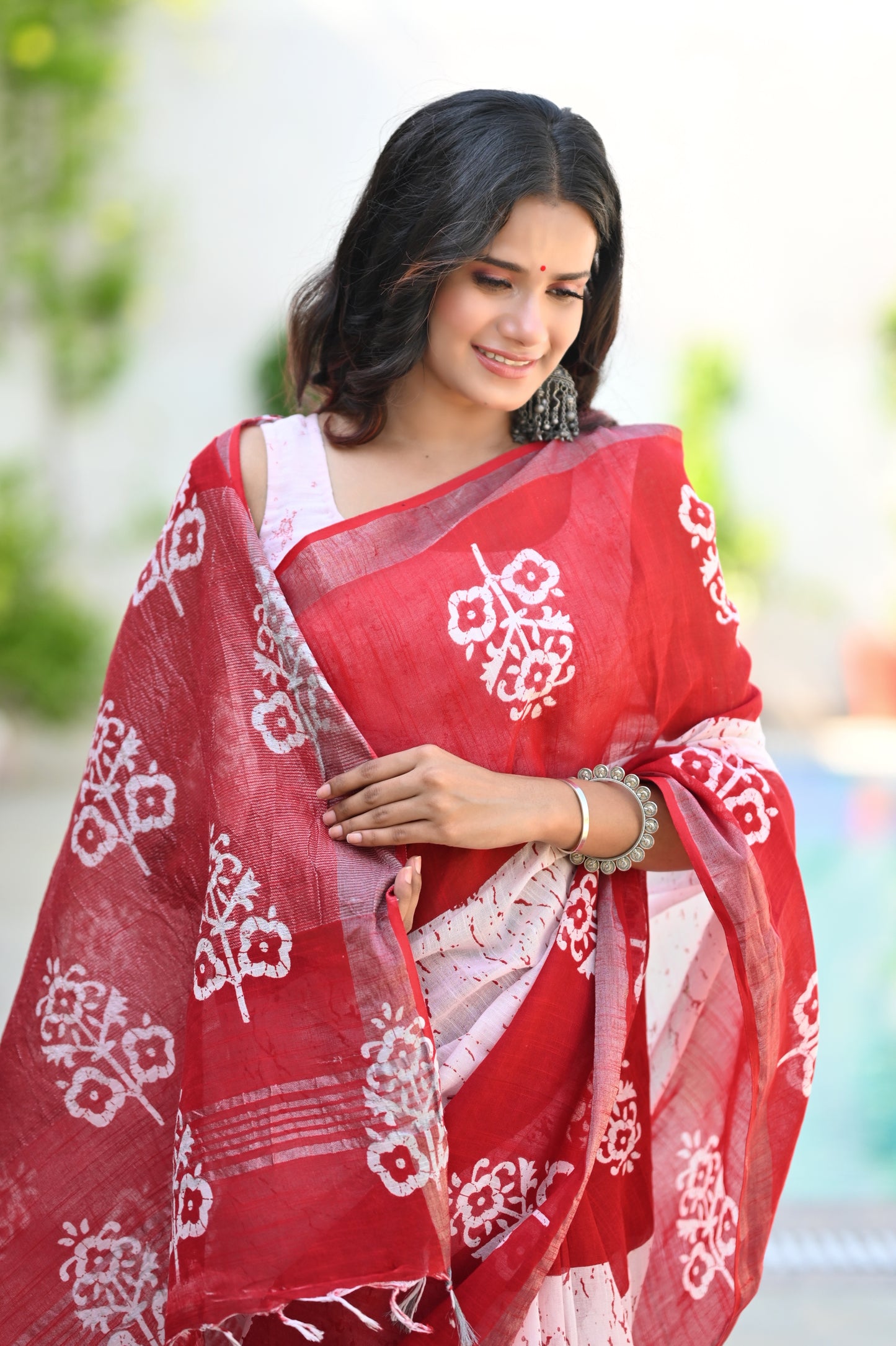 Red Lilan Saree