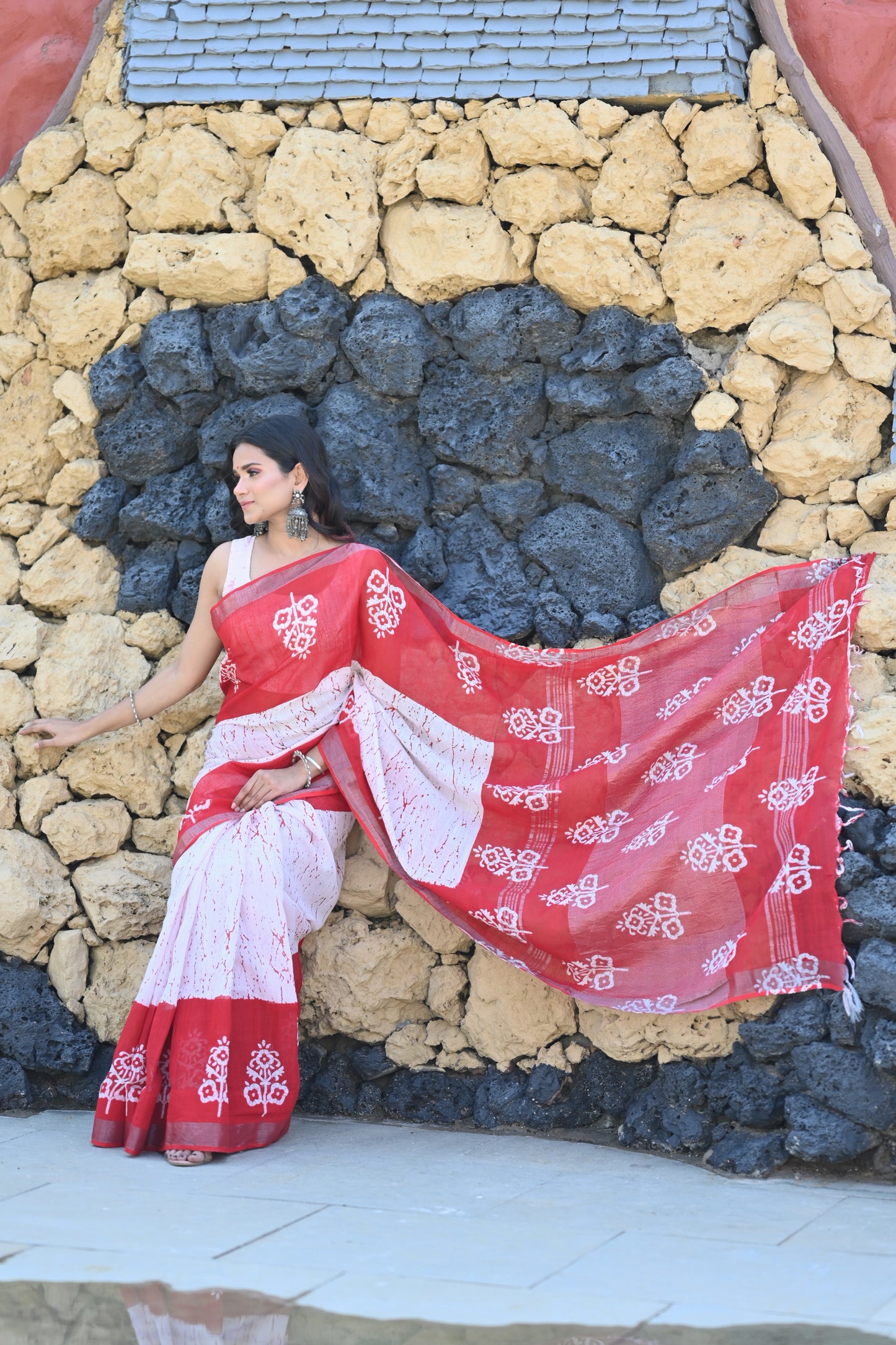 Red Lilan Saree