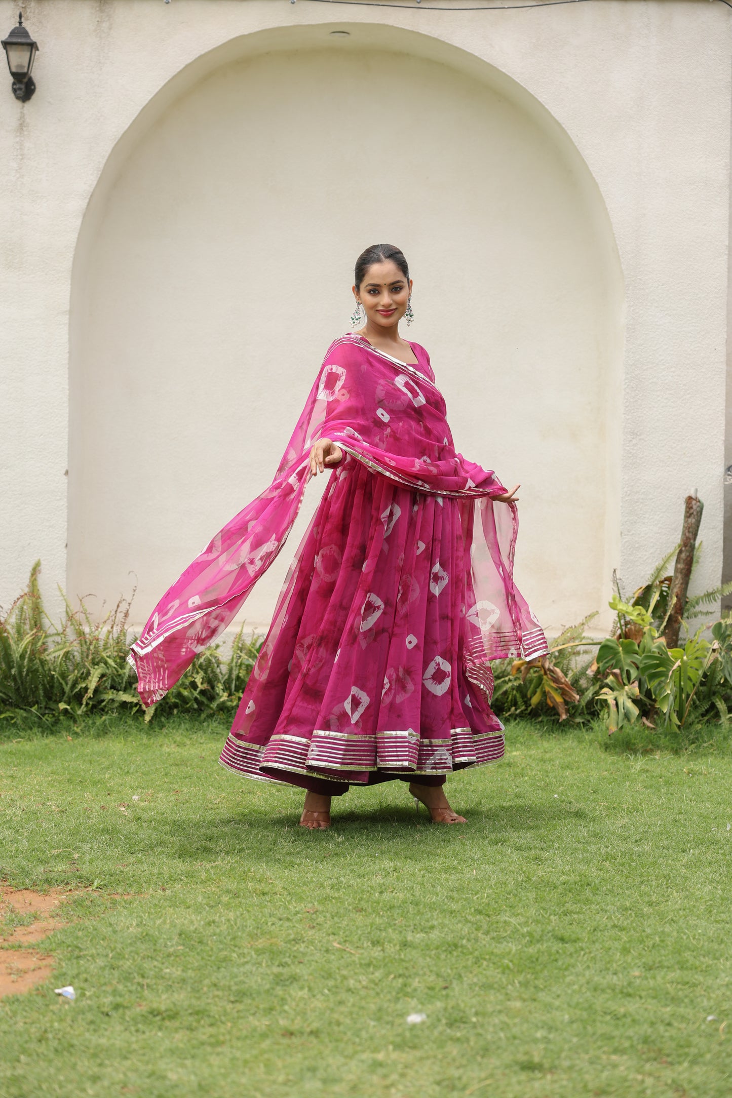 Orchid Anarkali Set