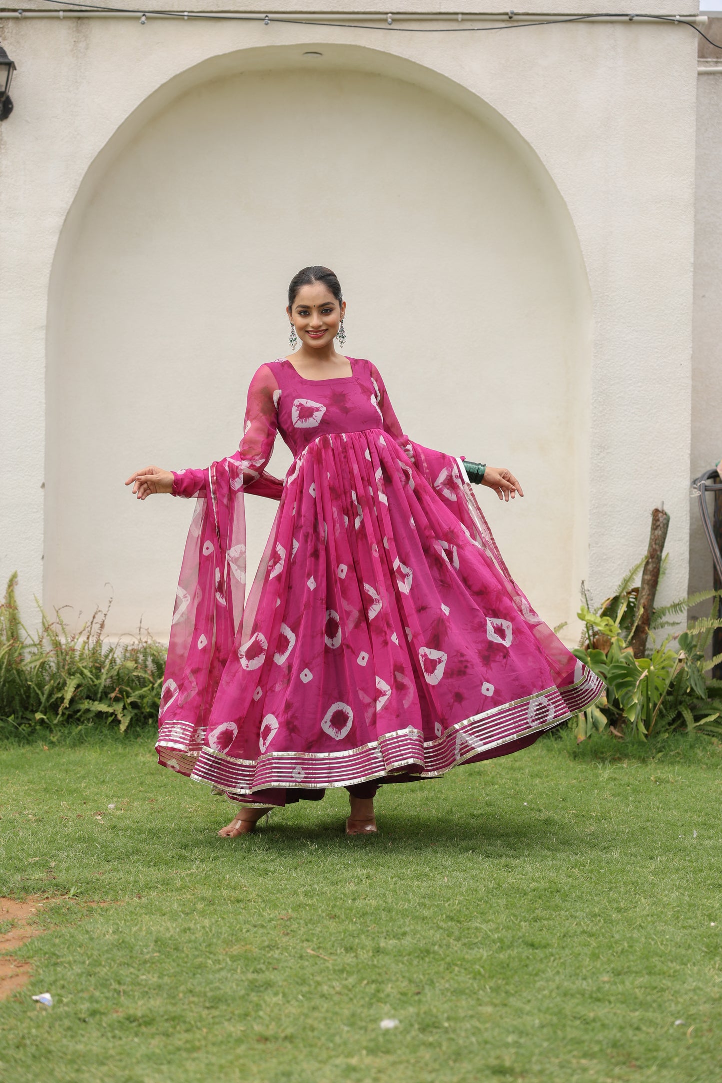 Orchid Anarkali Set