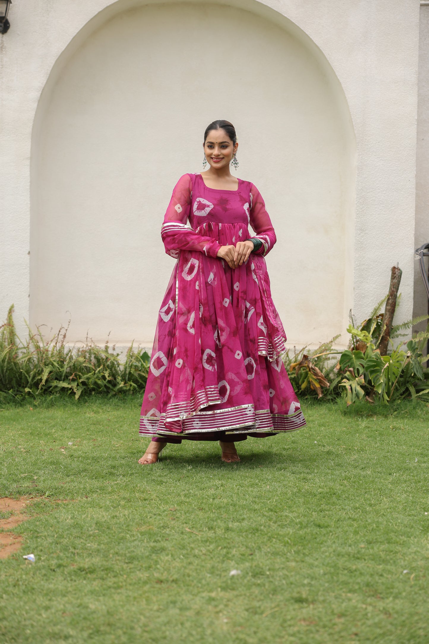 Orchid Anarkali Set