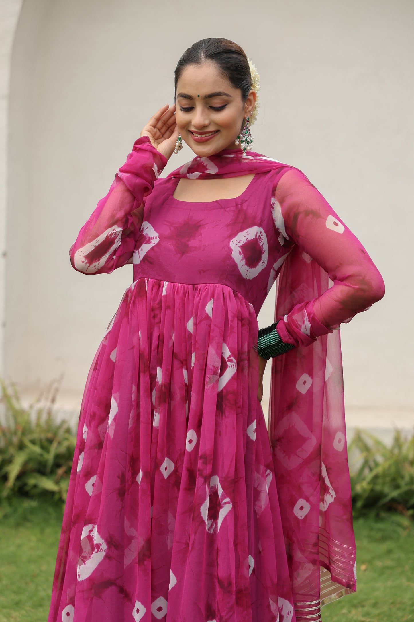 Orchid Anarkali Set
