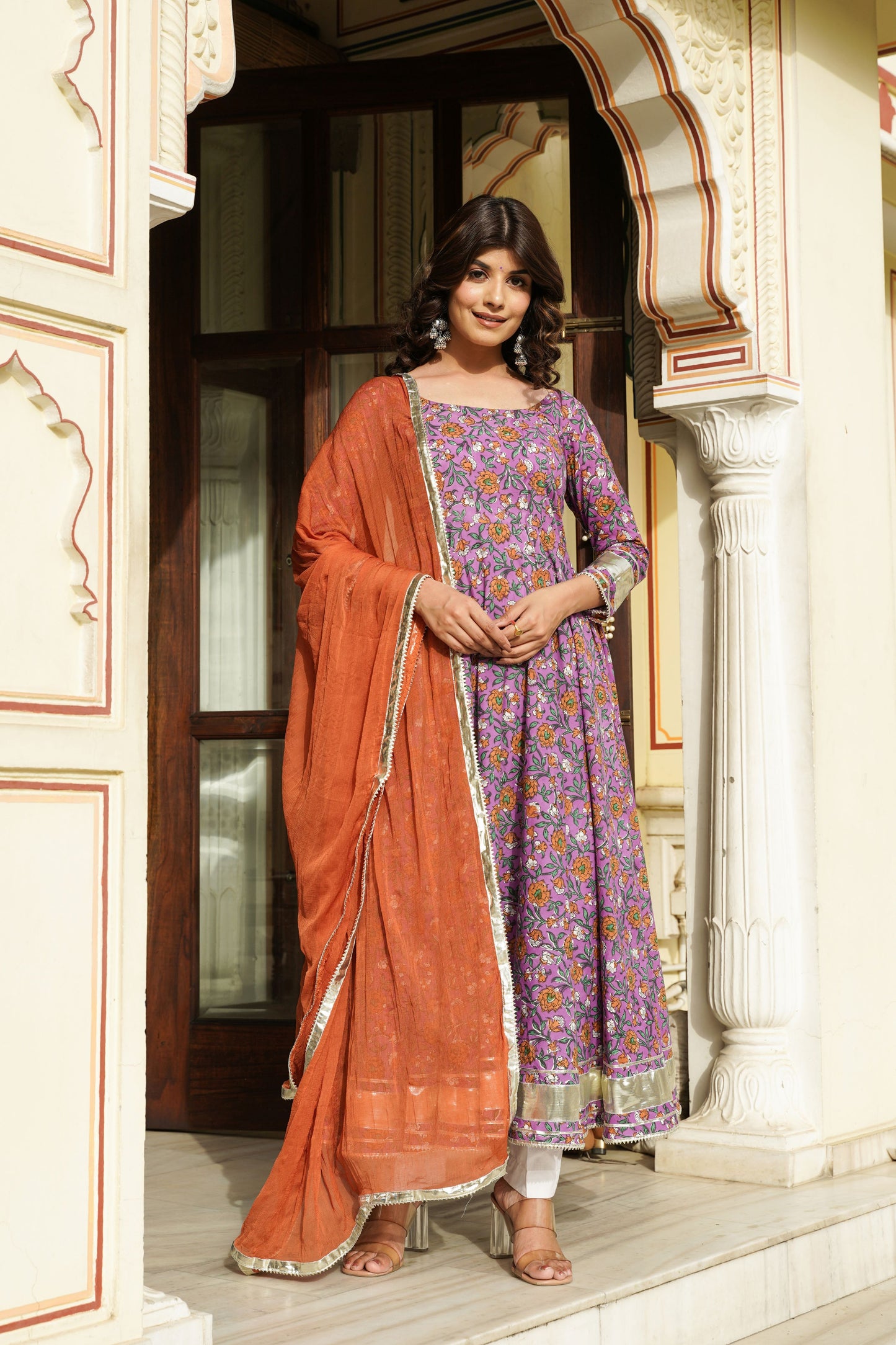 Iris Purple Anarkali