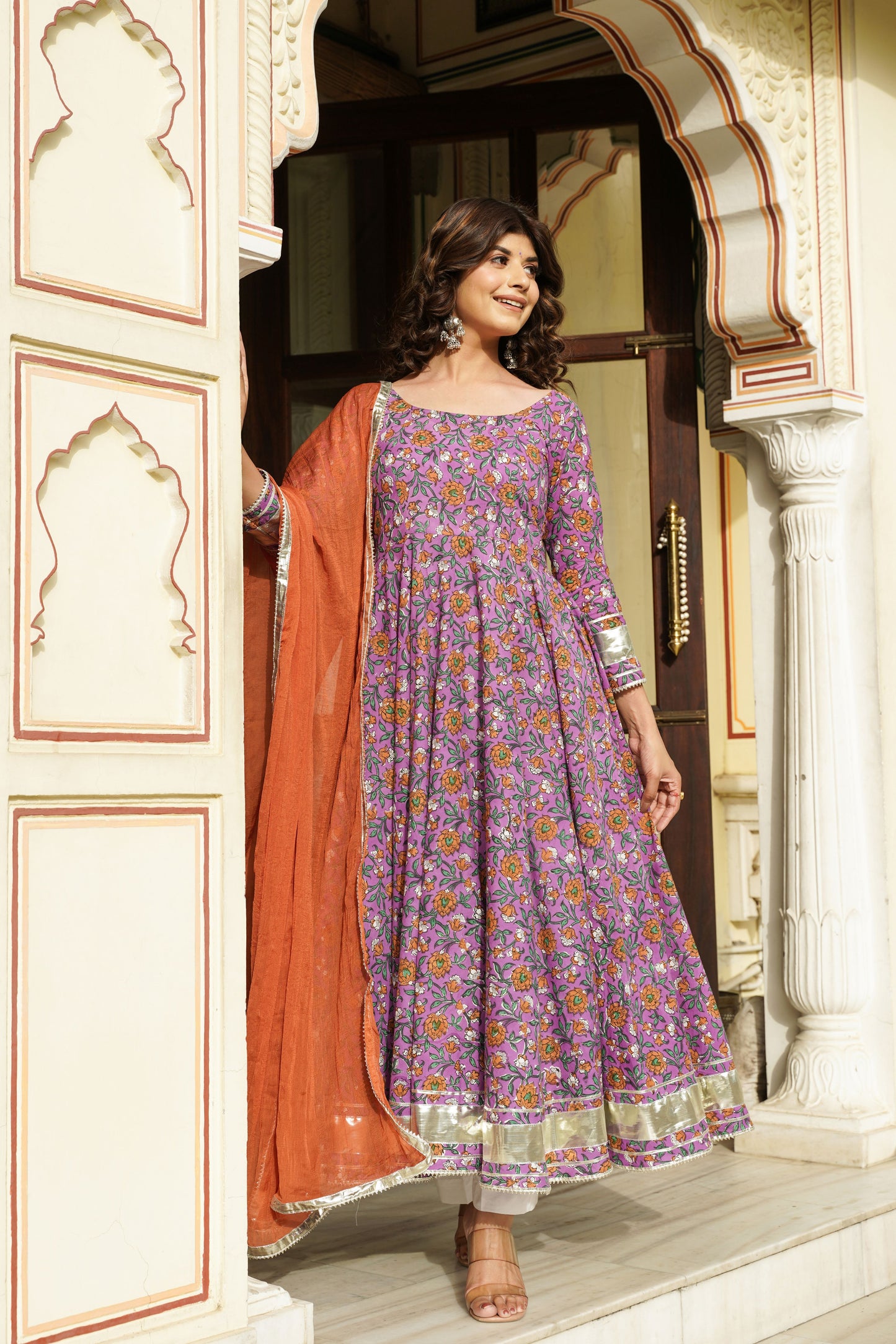 Iris Purple Anarkali