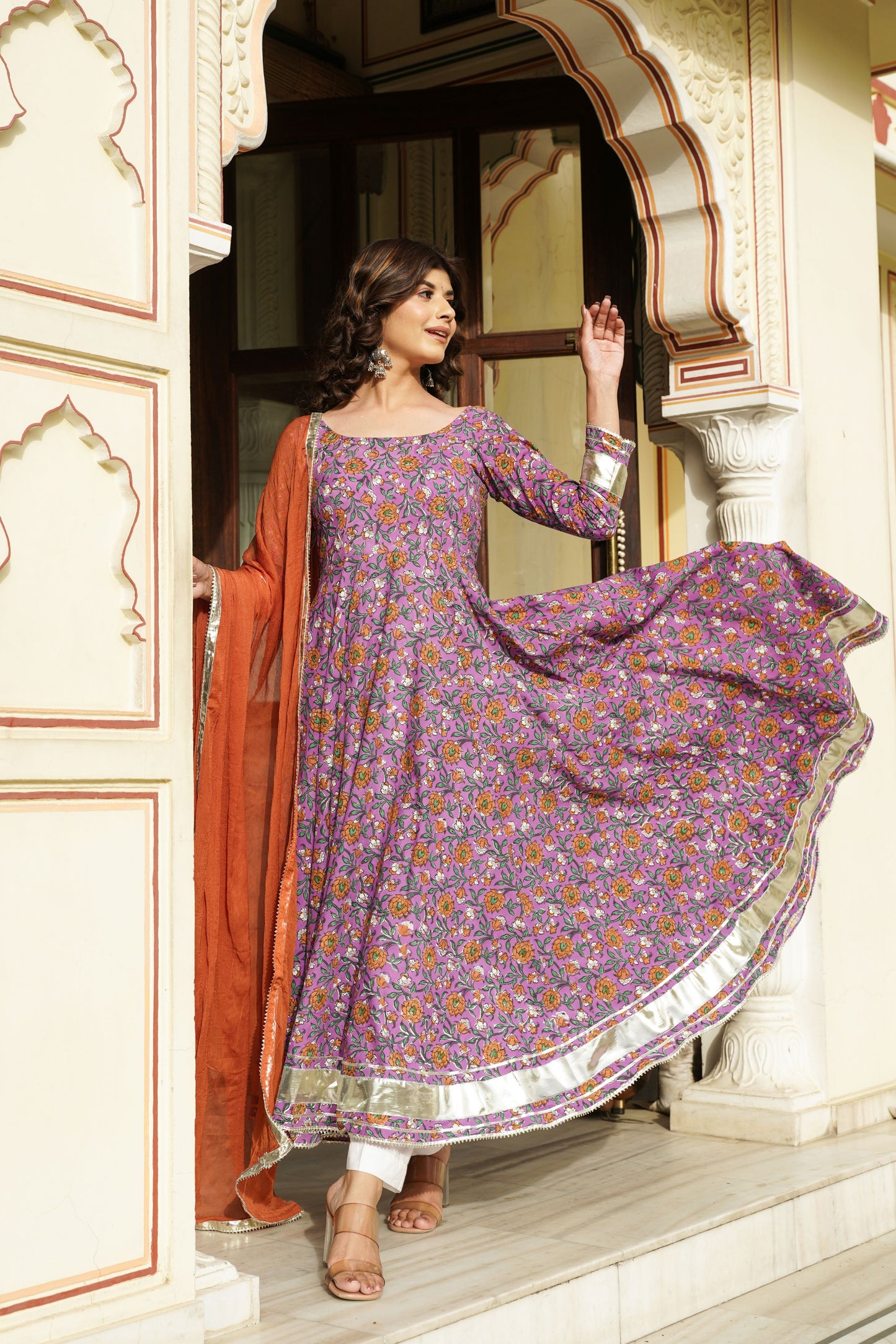 Iris Purple Anarkali