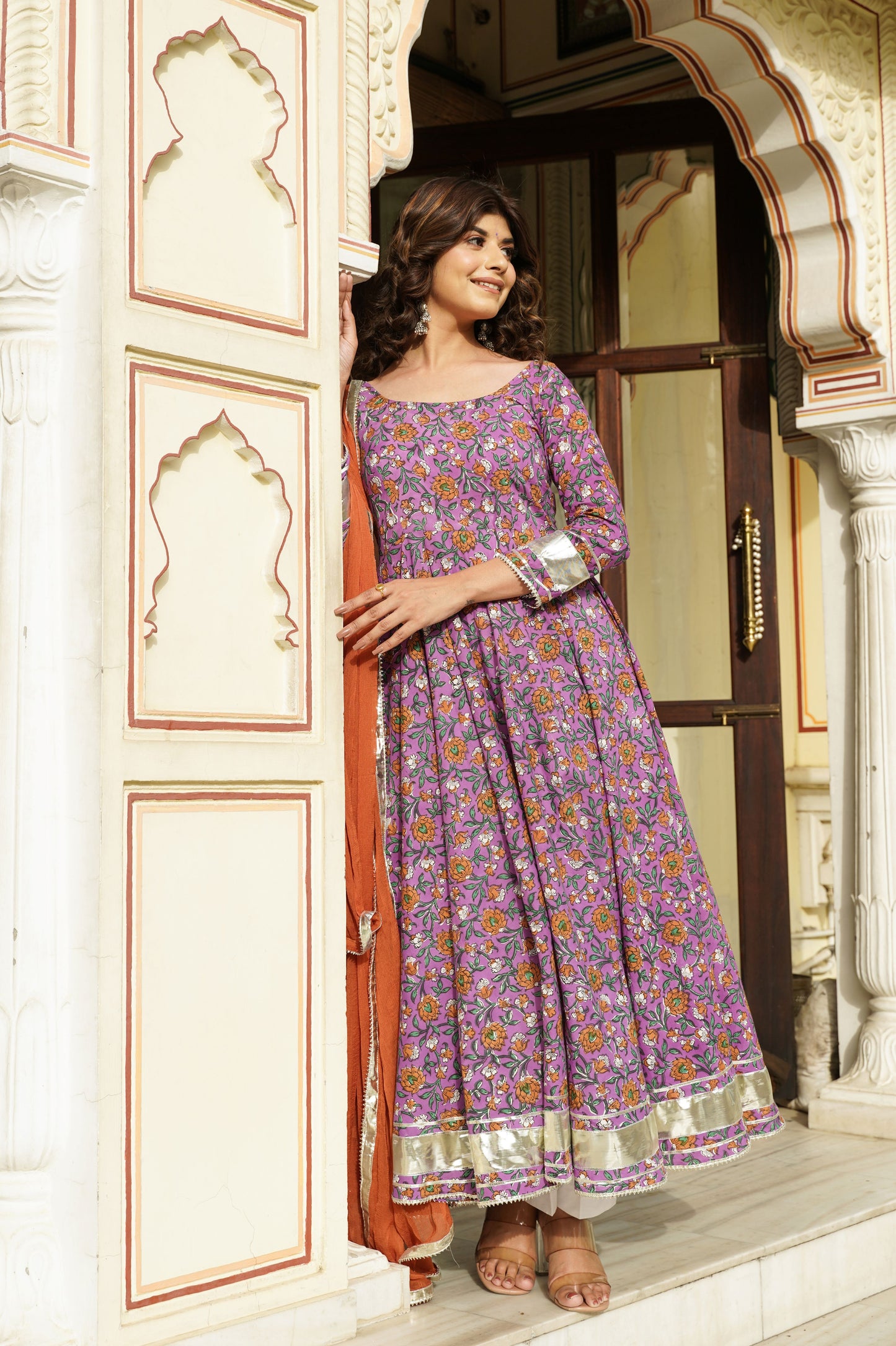 Iris Purple Anarkali