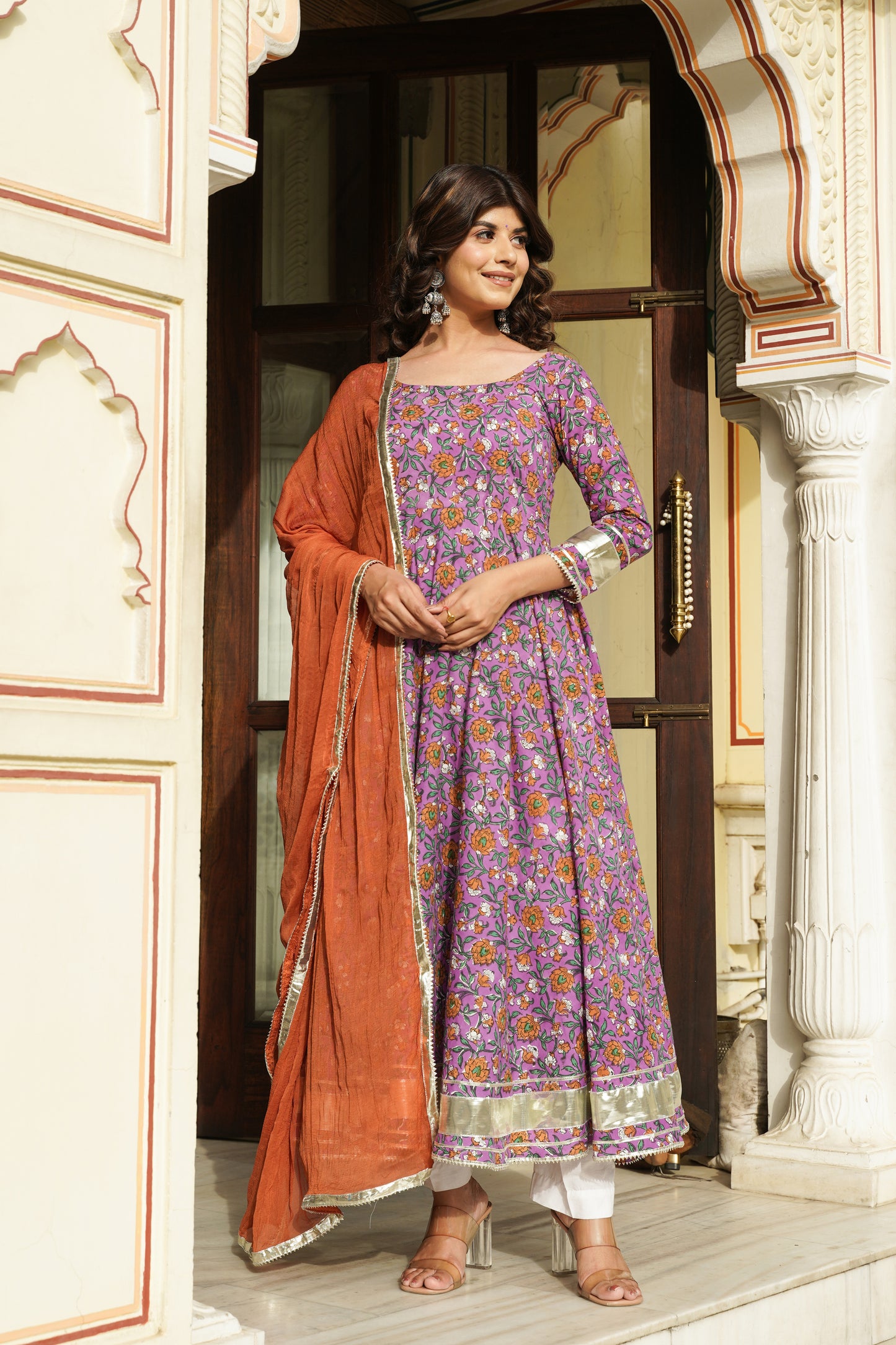 Iris Purple Anarkali